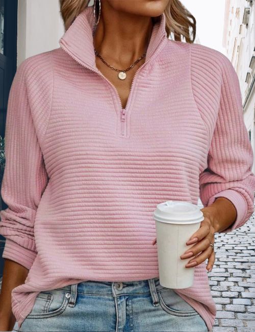 Jenica - Chic Half-Zip Pullover