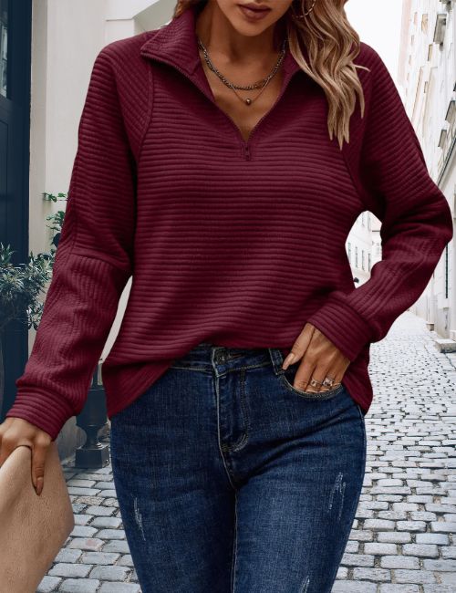 Jenica - Chic Half-Zip Pullover