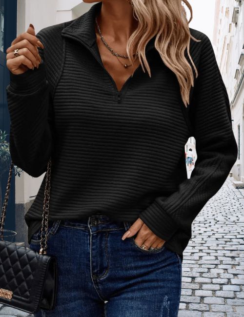 Jenica - Chic Half-Zip Pullover