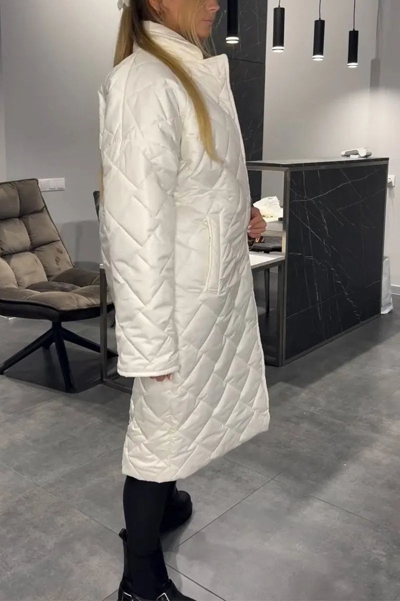 Ofira – Reversible Quilted Coat with Leopard Lining