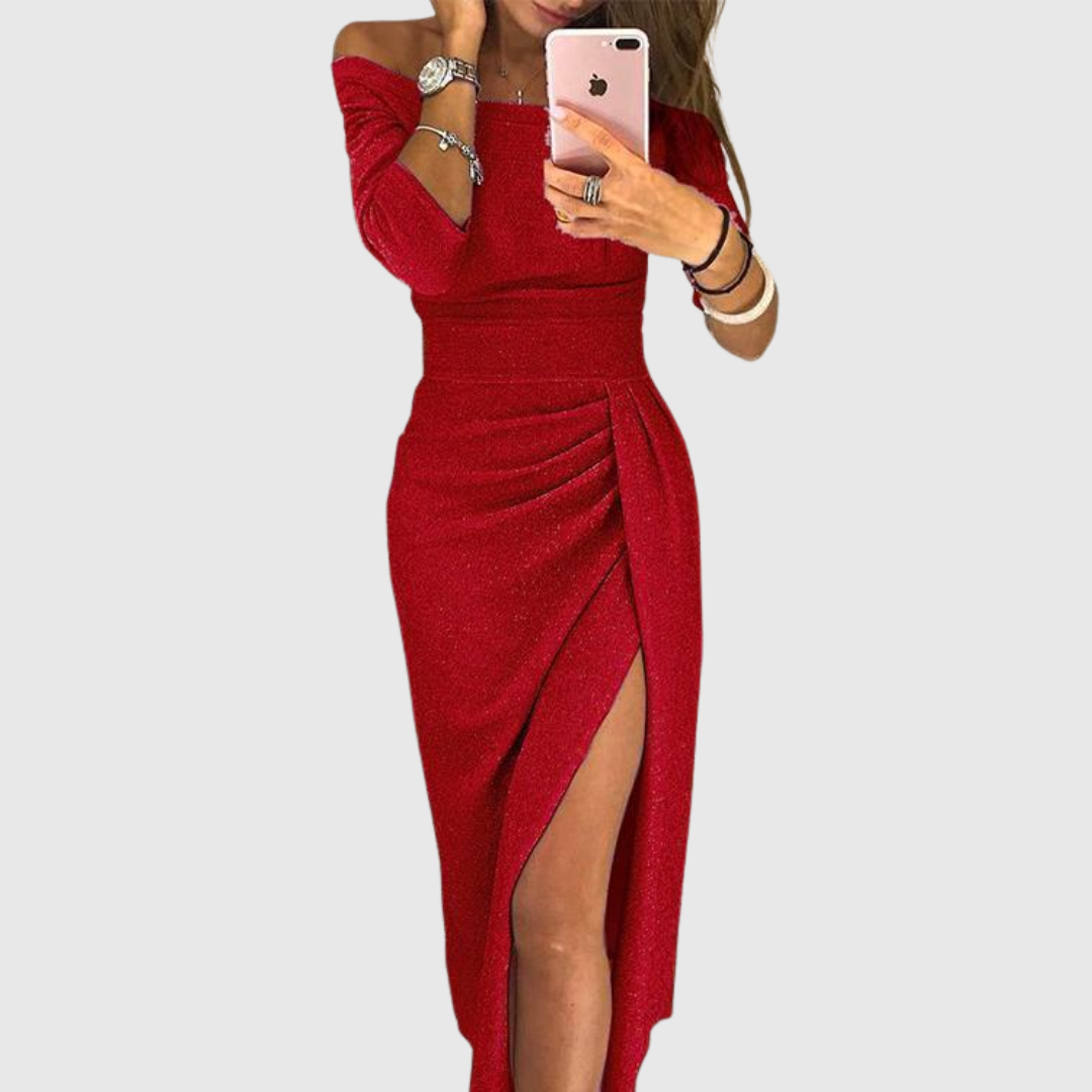 Isabeau | Chic halter maxi dress