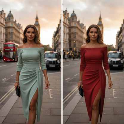 Isabeau | Chic halter maxi dress