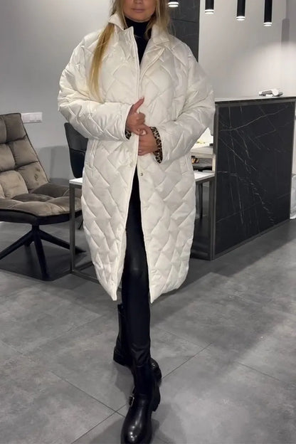 Ofira – Reversible Quilted Coat with Leopard Lining
